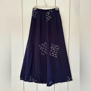 Vintage A-Linien Rock Gr. S Reverse Print Schweizer Punkte Stoff Boho Hippie - Bild 1 von 8