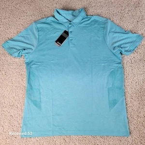 Men's XL Blue Polo Shirt – UPF 40 Moisture Wicking Slingo Wear NEW - Picture 1 of 13