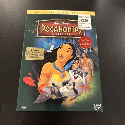 Brand New! Pocahontas (DVD, 1995) 10th Anniversary Edition 2–Disc Set - Image 1 of 3