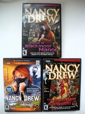 NANCY DREW Mystery Adventure Lot of 3 HER Interactive Games WIN MAC #s 8 11 29 - Image 1 of 4
