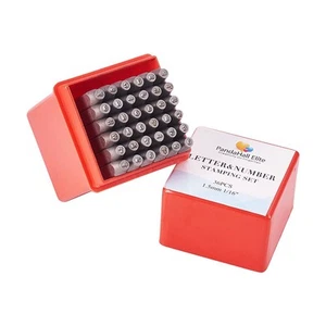 36Pcs Letter and Number Metal Stamp Set 1/20inch 1.5mm Alphabet A Z and Number 0 - Picture 1 of 8