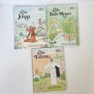 Alice In Bibleland Lot (3) Alice Joyce Davidson Story Easter Jonah Baby Moses HC - Picture 1 of 4