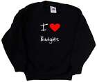 I Love Heart Budgies Kids Sweatshirt