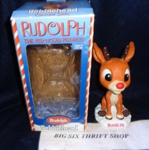Rudolph The Red-Nosed Reindeer Bobblehead Bobble 2002 Toy Site - Imagen 1 de 2