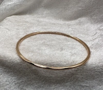 Brazalete R.J. Graziano tono oro rosa martillado 8" sin firmar Foto 1 de 4