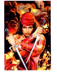Elektra Art Print Signed by Greg Horn 8.5X11 - Picture 1 of 2