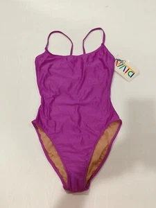 Diva Studio Fiesta  Girls One Piece Bathing Swim Suit Size 12 Magenta NWT  - Picture 1 of 10