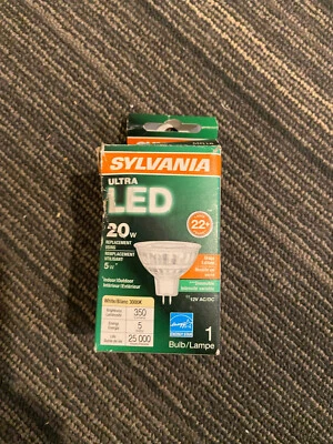 sylvania ultra led 20 w soft white dimmable indoor/outdoor use energy efficient - Image 1 of 3