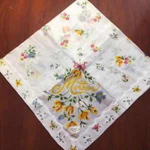 Vintage Taschentuch, neu, Damen Taschentuch, geblümt, Muttertag. " - Bild 1 von 8