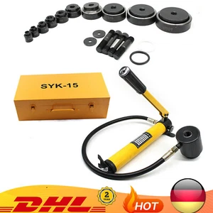 Bomba hidráulica 15T 16-101 mm Hydrauliczne punzón perforador de chapa herramienta de punzonado - Imagen 1 de 11