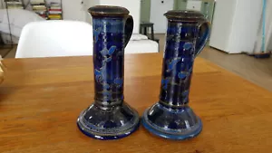 2 x Kerzenständer Steinzeug von Dailer & Delair Töpferei von Blanot Höhe 16,5 cm (Nr. 27) - Bild 1 von 3