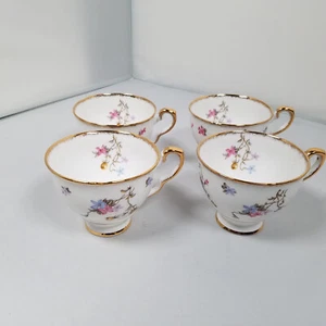 4er Set Royal Stafford Veilchen Pompadour Fine English Bone China Tassen nur - Bild 1 von 7