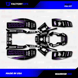 Black & Purple Shift Racing Graphic kit fits Yamaha Warrior 350 87-04 Decals - Picture 1 of 2