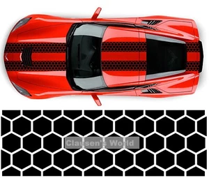 NUEVO PANAL 9" ancho doble calcomanía de vinilo rayas de carreras (se adapta a Chevy Corvette C7) - Imagen 1 de 25