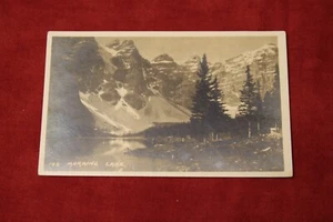 Moraine Lake, Banff Alberta Kanada Postkarte - Echtfoto RPPC - Bild 1 von 2