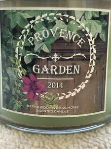 Bath & Body Works Provence Garden 3-Wick 14.5 Candle 2014 Collection Retired NEW - Picture 1 of 6