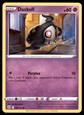 2022 Sword & Shield - Brilliant Stars Duskull Basic/Common #60 - Image 1 of 2