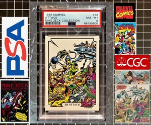 1989 Marvel Comic Images Mike Zeck - PSA 8 NM-MT - #38 Attack - TOP GRADE