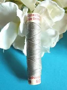 1234B / Superb Coil Drawstring Silk Gutermann Domo " Pearl Grey " N° 38 - Picture 1 of 2
