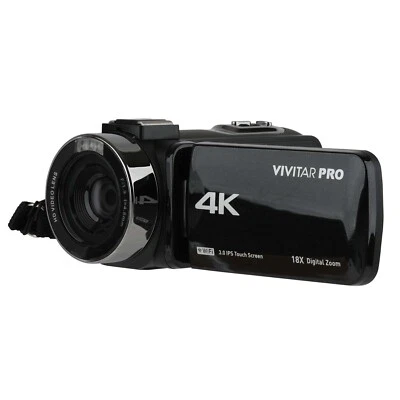 Vivitar PRO DVR4K 3in IPS Touch Screen 4K UHD Camcorder Black Refurb - Image 1 of 4
