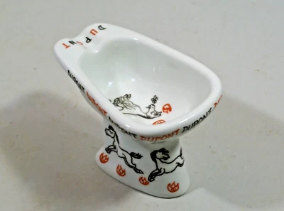 VIDE-POCHE, cendrier DUPONT, porcelaine, signé Jean Effel, cheval,  bidet - Photo 1/4