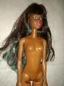 Barbie Style Puppe Tag für Nacht Afroamerikaner. Twist zum Haarwechsel NUDE - Bild 1 von 12