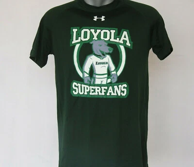 Loyola Greyhound Under Armour Shirt Dog Pound Training Jersey Green Size Mes S - Image 1 of 4