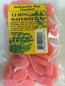 Sandía agria Li Hing 3 oz. (paquete de 4), Kakaako Bay Traders - Imagen 1 de 1