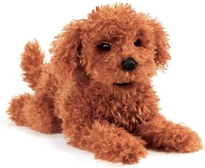 Folkmanis Toy Poodle Puppy Hand Puppet, Brown - Picture 1 of 5