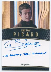 RARE VHTF Star Trek Picard S2&3 Inscription Autograph Ed Speleers Jack Crusher