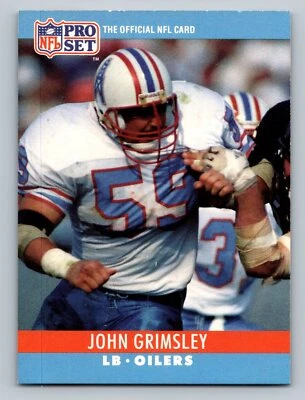 1990 Pro Set #120 John Grimsley   Houston Oilers - Image 1 of 2