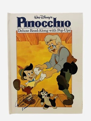 VTG Disney Signed By Original Voice Of Pinocchio DICK JONES HC Pop Up Book - Image 1 of 4