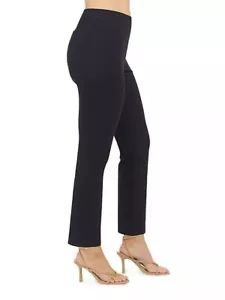 SPANX 20365Q Pantaloni crop lucidi alla caviglia slim in nero modellanti PICCOLI PETIT - Foto 1 di 14