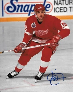 JIMMY CARSON SIGNED HANDSIGNIERT DETROIT RED WINGS 8" X 10" FOTO MIT COA - Bild 1 von 1