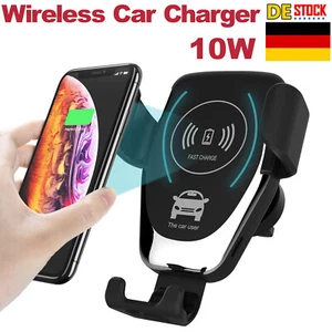 Qi Auto Wireless Charger Induktions Ladegerät Handy Halterung Clamping KFZ - Bild 1 von 12