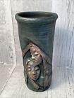 Jamaican Studio Pottery  Mother and Child Face Vase   c.1990's