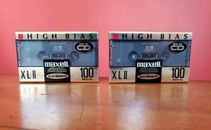 2 Maxell XLII 100 High Bias Blank Cassette Tapes Factory Sealed High Output  - Picture 1 of 4