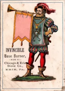 Chicago & Erie Stove Co Erie PA Herald Bugle Horn Base Burner DPV1 - Picture 1 of 2