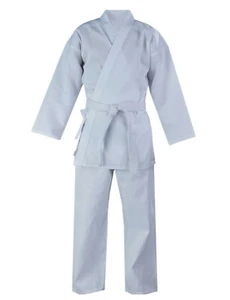 Kids & Adults Lightweight Gi Student Karate Aikido Uniform Free White Belt - Picture 1 of 4