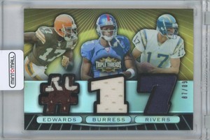 2007 Topps Triple Threads Relic Combos Gold / Braylon Edwards  P