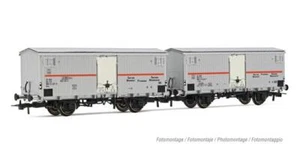 Rivarossi 2tlg. Kühlwagenset Ifms, roter Streifen,FS Ep. IV HR6604 - Picture 1 of 1