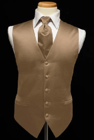 Luxury Premiere Solid Tuxedo Vest & Necktie - Image 1 of 1