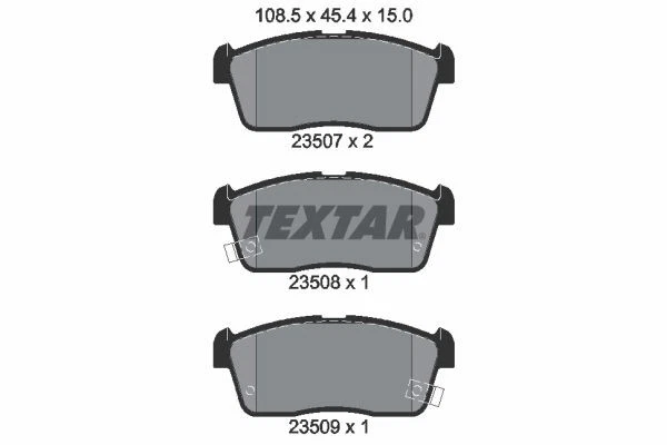 TEXTAR Bremsbelagsatz, Scheibenbremse vorne für DAIHATSU  passend für SUBARU - Bild 1 von 1