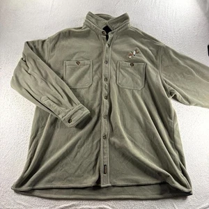 Chaqueta polar Woolrich John Rich para hombre 2XL verde oliva logotipo botón delantero invierno - Imagen 1 de 10