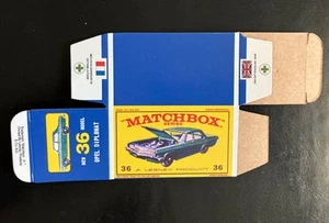 Matchbox #36 Opel Diplomat New Model ‘64-‘69 Type E Repro Box - Picture 1 of 2