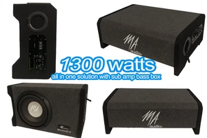 Caja de gabinete de subwoofer con puerto alimentado de 10" 1300 W altavoz compacto de audio para automóvil - Imagen 1 de 15
