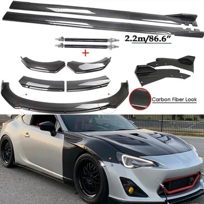 For Subaru BRZ Toyota Scion FR-S Carbon Fiber Front Bumper Lip Spoiler Body Kit - Image 1 of 4