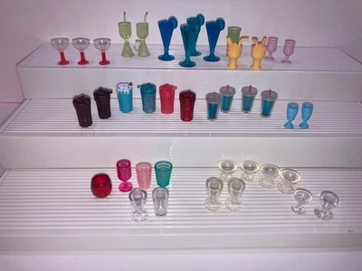 Barbie Dollhouse  40 piece   Assorted  Glassware- all beverage types. - Image 1 of 4