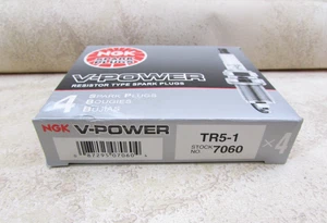 4 PACK, NGK (7060) TR5-1, V-Power Spark Plug, Made In Japan - Picture 1 of 2