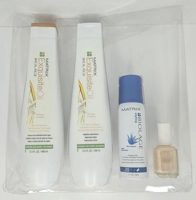 Matrix Biolage Exquisite Oil Shampoo & Conditioner 13.5 oz Gift Pack Set Of 4  - Image 1 of 4